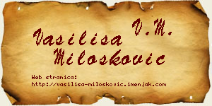 Vasilisa Milošković vizit kartica